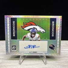 2025 Panini Donruss Optic A.T Perry Hashmarks SSP Holo Auto #HM-AT Broncos