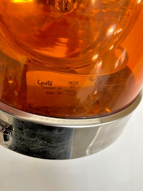 Vintage Large Amber/Orange Grote 9037 Roto Beacon Lamp Light