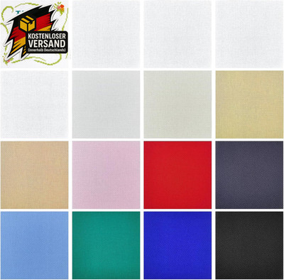 Kreuzstich Stoff Set 16 Stück Baumwolle Vielfache Farben für DIY Kunst und Bilde