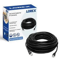 Outdoor CAT6 Ethernet Cable, for Use with 4K Wired Security Cameras, 