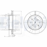 2X Delphi BG3884 Bremsscheibe FüR Opel Passend FüR Subaru Suzuki