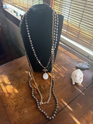 Katia Designs | Have Faith | Lotus Flower | Long Chain Fusion Necklace