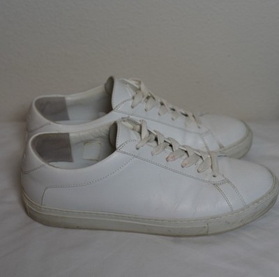 Koio Capri Leather Sneakers Shoes Triple White, Mens Size US 9 EU 42
