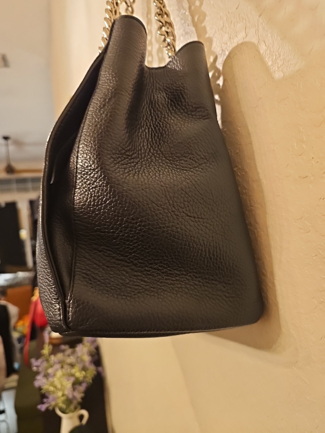 Valentino By Mario Valentino Luisa Rock Leather Shoulder Bag Women's Black  thumbnail 3