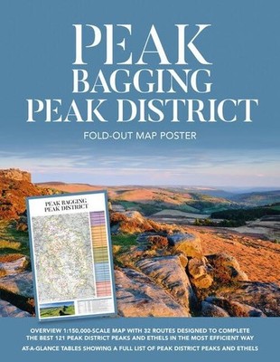 Peak Bagging: Peak District Fold-out Map Poster by Vertebrate Publishing Poster