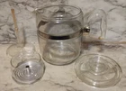 Vntg PYREX Flameware 7759-H Clear Glass 9 Cup Stove Top Percolator Coffee Pot