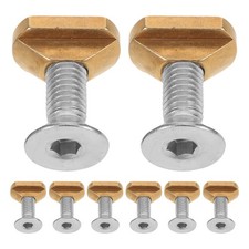 8pcs Brass T-Nuts with Screws M6: Surfboard Hydrofoil Tracks T-Nuts - Hydrofoil