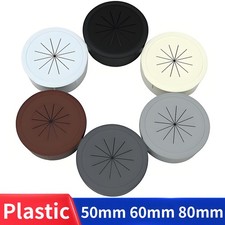 50mm 60mm 80mm PC Computer Desk Plastic Grommet Table Cable Tidy Wire Hole Cover