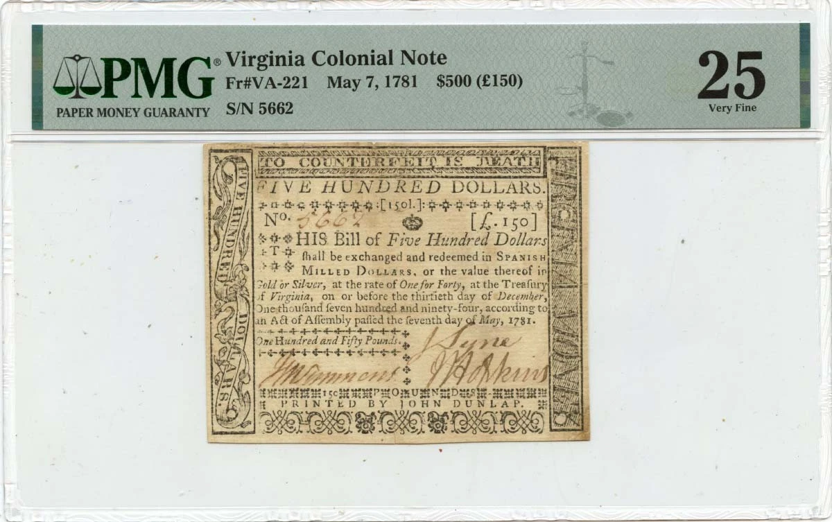 $500 US Colonial Currency for sale | eBay