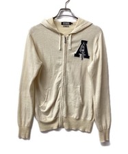 HYSTERIC GLAMOUR Men's Full Zip Hoodie Sweatshirt Cream Size M