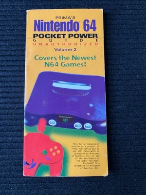 Prima s Nintendo 64 Pocket Power Guide Volume 2 System Game Codes, Cheats & Tips