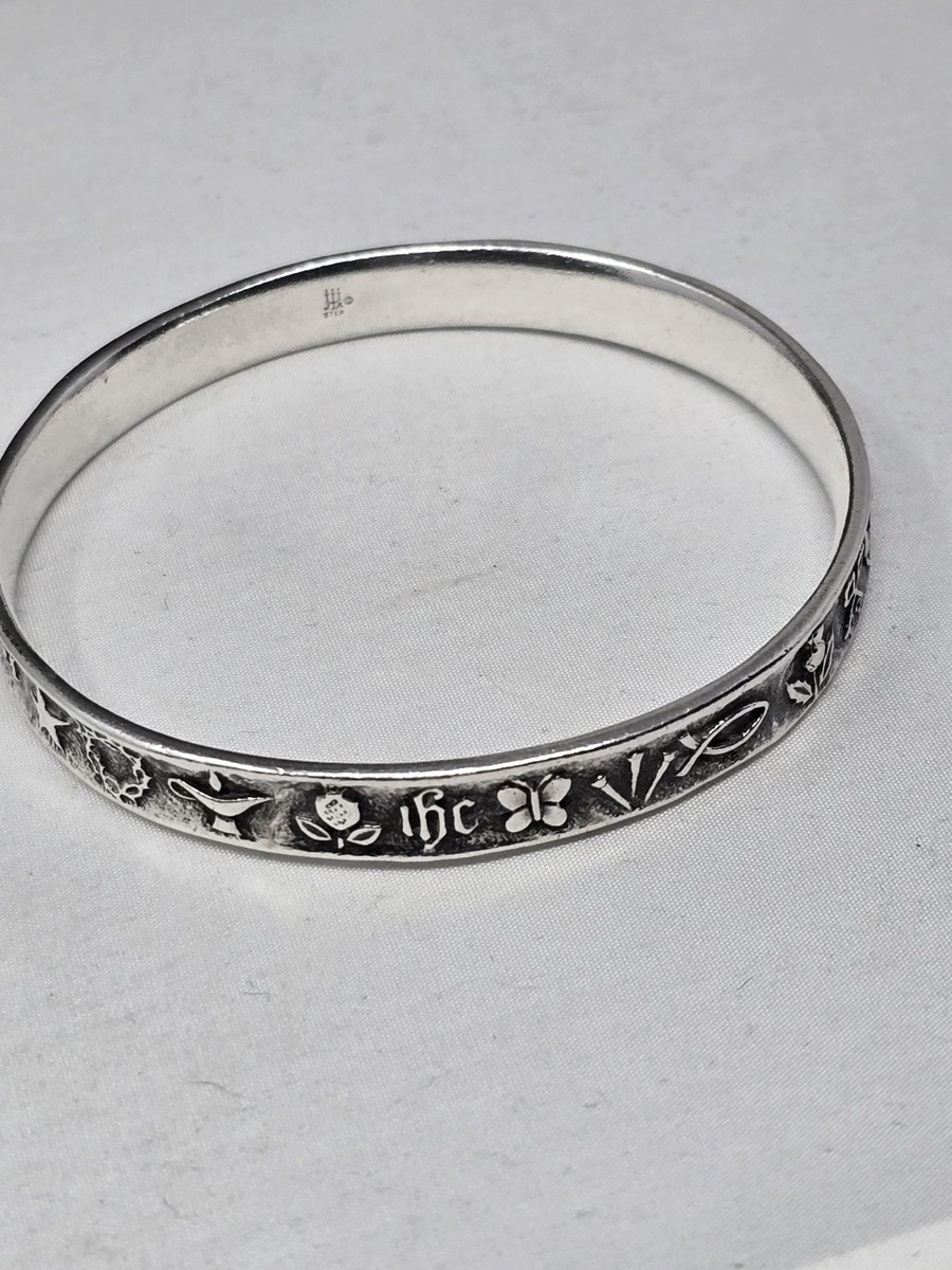 James Avery Sterling Silver 925 Christian Symbol Bangle Bracelet Retired View 2