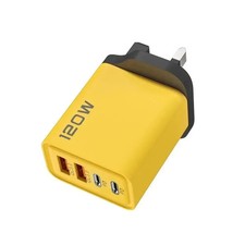 4-Port Phone Charger Plug UK Fast USB Quick Charge Type C PD 120W iPhone Samsung