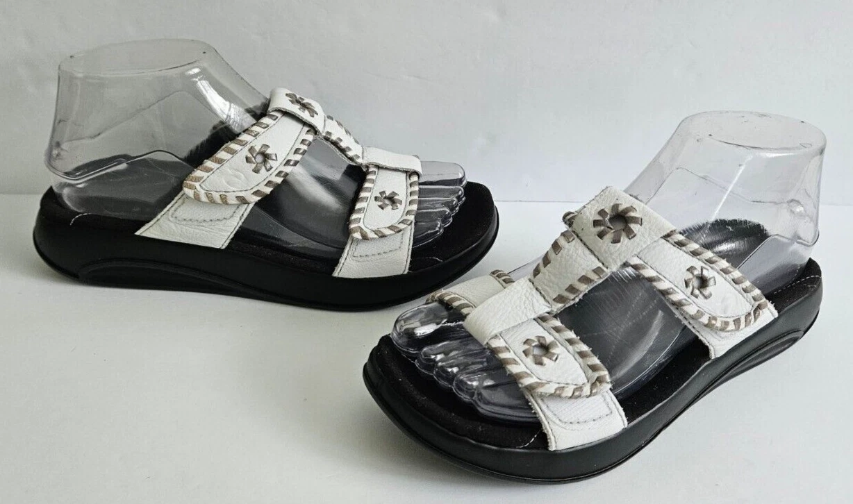 Sandali Aravon di New Balance donna 6 B pelle bianca slip on allacciatura