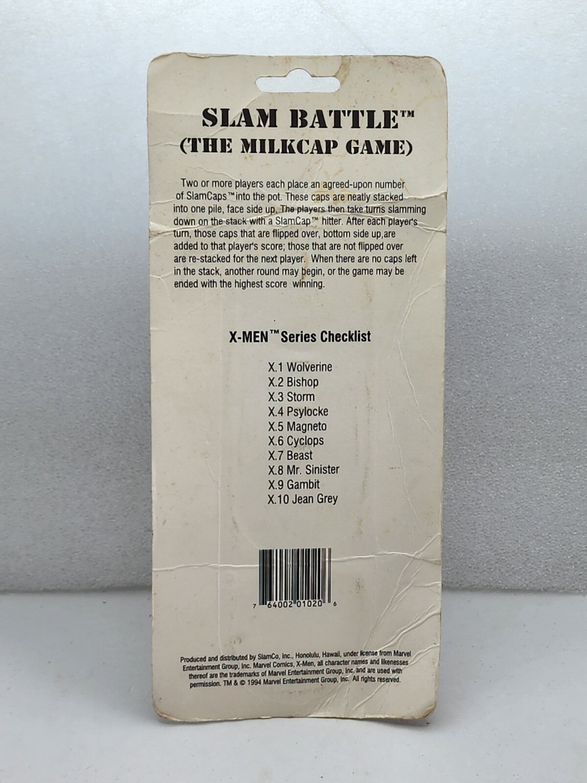 Slamco Marvel Comics X-Men Slam Caps 1994, Unopened Package - Picture 2 of 8