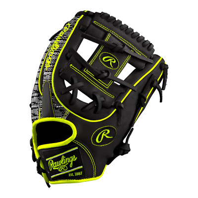 Rawlings Custom 11.5  I-Web Zebra Print Shell Neon Yellow Black HOH Glove