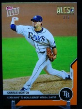 3/5 Orange Parallel 2020 MLB Topps Now CHARLIE MORTON Card #436 TAMPA BAY RAYS