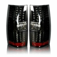 For 07-14 Chevy Suburban Tahoe Led Tail Brake Lights Rear Lamps Glossy Black Lr For 07-14 Chevy Suburban Tahoe Led Tail Brake Lights Rear Lamps Glossy Black Lr