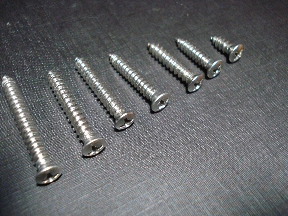 70 piezas Chevy Buick #8 con #6 cabeza ovalada automotriz adornos molduras tornillos acero inoxidable GM Foto 2 de 3