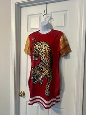 BEAUTIFUL UNBRANDED RED ANIMAL PRINT MINI DRESS SZ XXL