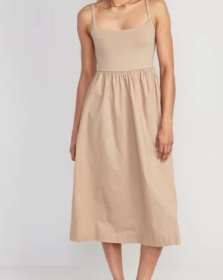 Fashion Orange Dress Old Navy NEW Goodthreads Women's Linen Tiered Midi  Dress Peach Size XS