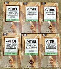 6- Ambi Skin Care soap Complexion Cleansing Bar Gentle Cleansing 3.5 Oz