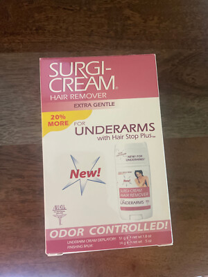 Surgi Cream Underarm Hair Removal Cream and finishing balm 20% More