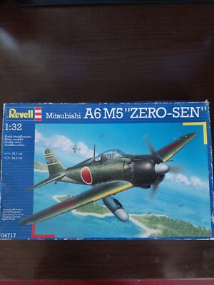 Revell Mitsubishi A6 M5 ZERO-SEIN Vintage Airplane Model. Scale 1
