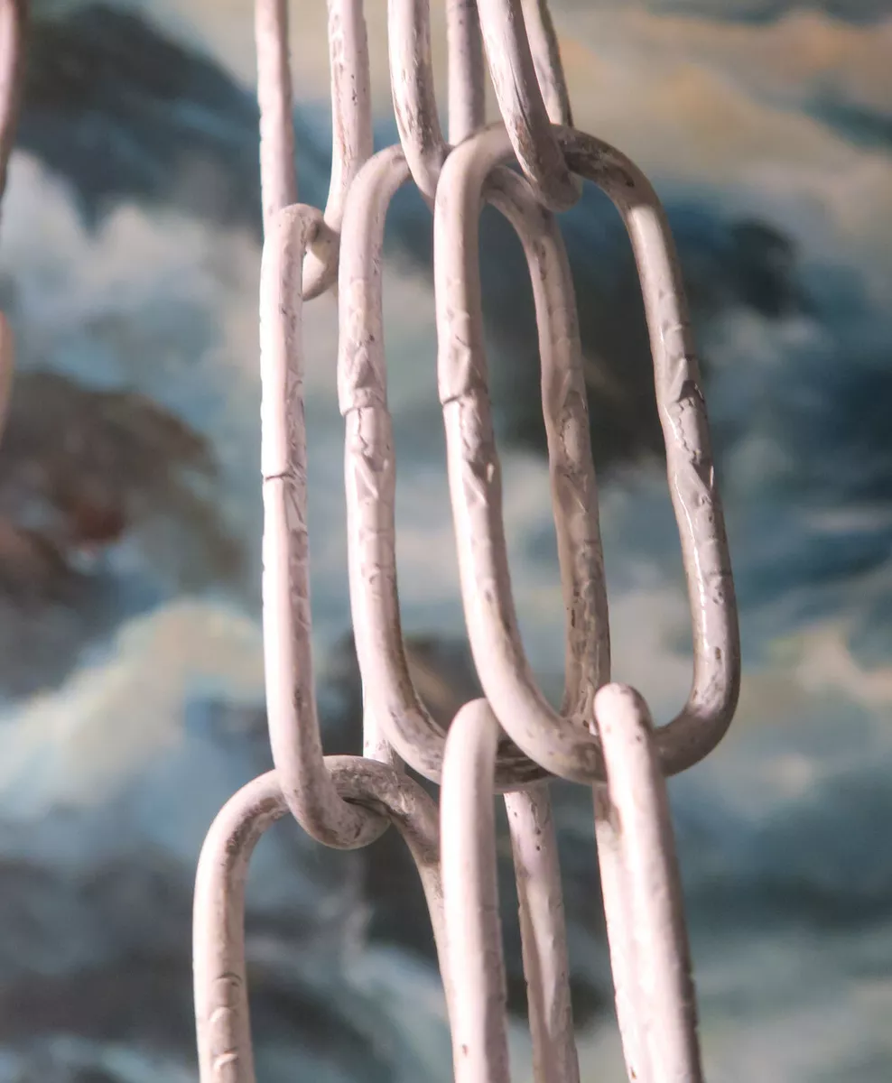 5 FT shabby white wash chain for Vintage lamp chandelier part swag