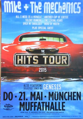 MIKE & THE MECHANICS 2015 MÜNCHEN - orig. Concert Poster - Konzert Plakat - A1