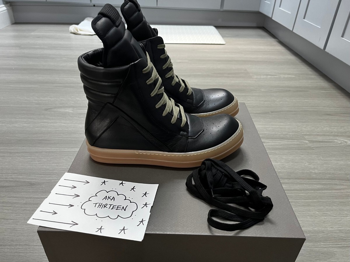 Rick Owens Geobasket Black Natural 40 RU18S5894/LPO RO drkshdw