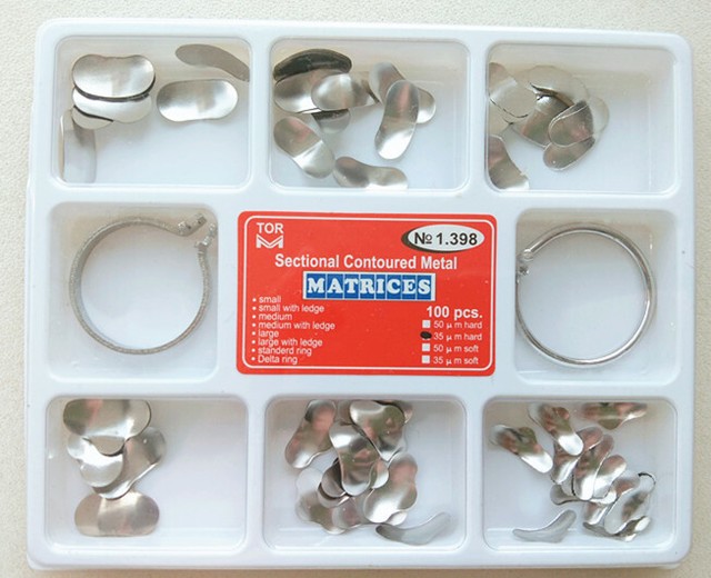 Dental Matrix Bands Sectional Contoured Matrices Wedges Teeth Filling