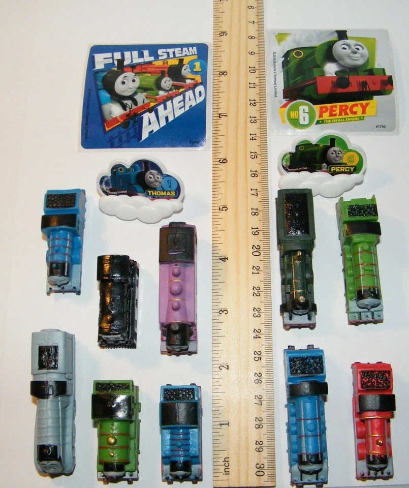 Thomas the Tank Engine Deluxe Cake Toppers Set of 14 with 10 Trains, 2 Stickers - Image 3 of 4