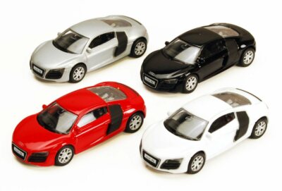 AUDI R8 DIECAST CAR - BOX OF 12 1/64 SCALE DIECAST MODEL CARS