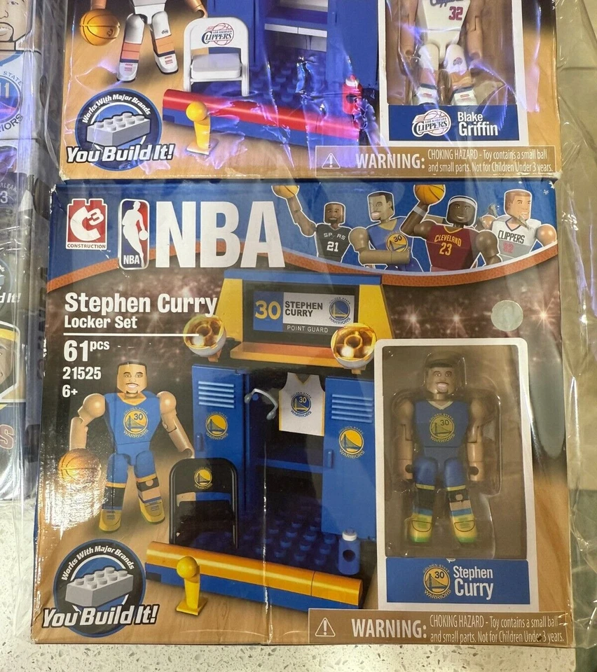 Lote de NBA C3 Construcción Colección Completa Todo Nuevo En Caja Más Armario Curry Foto 3 de 4
