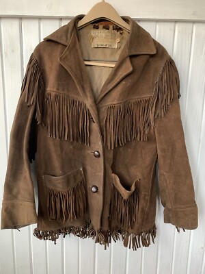 Fringed Western Jacket Brown Leather Suede Schott Bros. Rancher