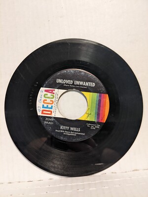 45~ Kitty Wells: ''Unloved unwanted/ au re voir'' DECCA 1962 (EX)