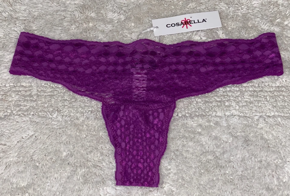 COSABELLA Sweet Treats Serpiente Talla Única Púrpura Planeta Tanga Panty NUEVO Para Mujer O/S Foto 3 de 4