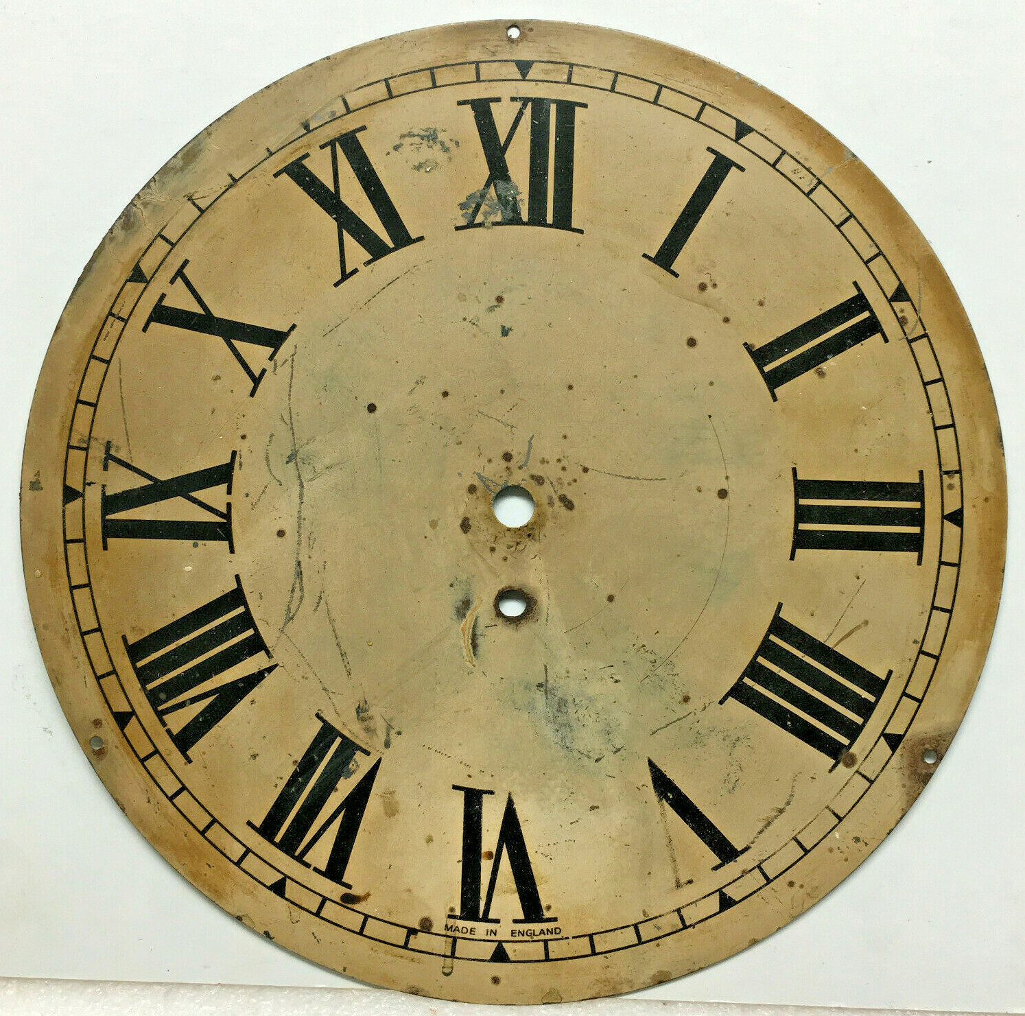 Antique English Wall Clock 11 1/2" Dial With Roman Numerals eBay