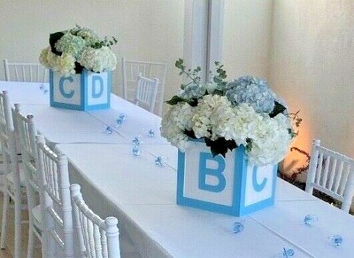 block centerpieces for baby shower