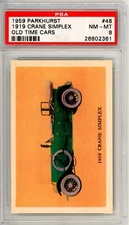 1959 Parkhurst Old Time Cars 1919 Crane Simplex #48 PSA 8