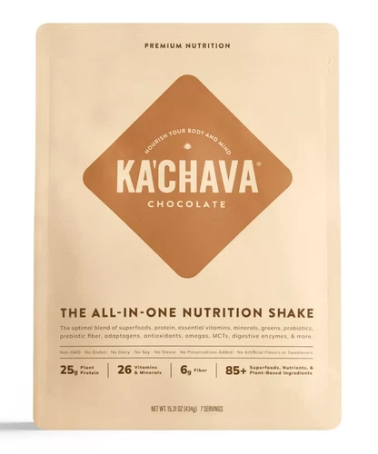 KACHAVA Chocolate THE ALL-IN-ONE NUTRITION SHAKE SMALL BAG 434g 7 SERVINGS