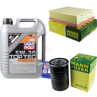INSPEKTIONSKIT FILTER LIQUI MOLY ÖL 5L 5W-30 für Audi A4 8EC B7 2.0 1.6 8E2