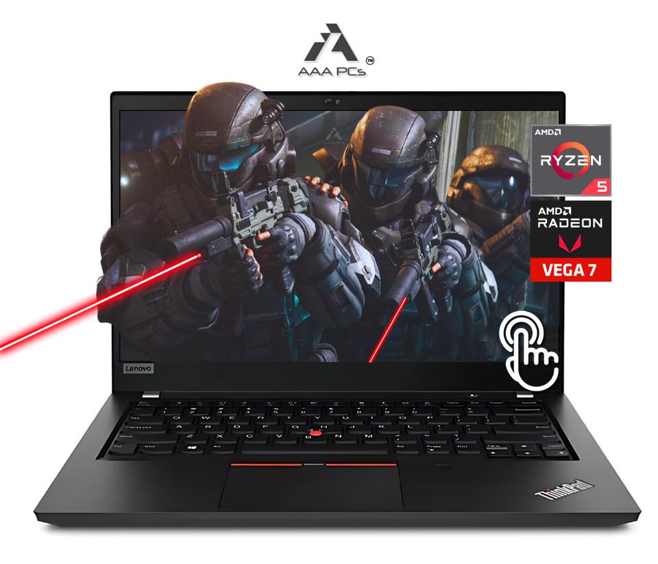 Lenovo AMD Ryzen 5 PRO 14" Gaming Laptop 16GB RAM 512GB SSD RADEON V7 Win11 Pro