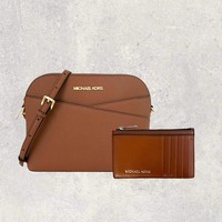 Michael Kors Mk Tasche Crossbody GeldböRse Jet Set Travel Cooper Braun Leder Neu