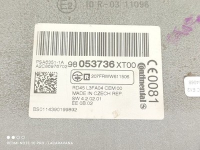 98053736XT audio system CITROEN C3 TONIC carnp2199896