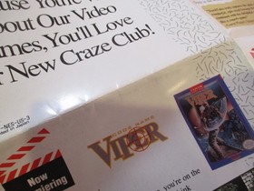 Capcom Craze Club Nintendo NES Promo Poster Insert ONLY Mega Man Ducktales #C