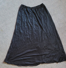 Women's Unbranded Solid Black Slip 37 Inches Long Dressy Church Work Funeral