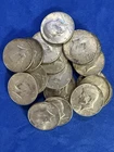 1 Roll - Lot Of 20 1965-1969 Kennedy 40% Silver Half Dollars, $10 Face Value!