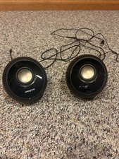 CREATIVE PEBBLE MODERN 2.0 USB DESKTOP SPEAKERS MF1680 Black Gold Work Great 